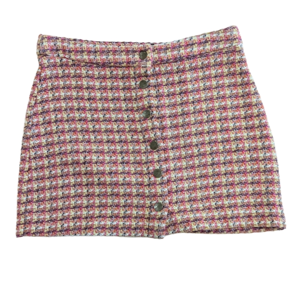 Zara Multicolor Tweed Mini Skirt